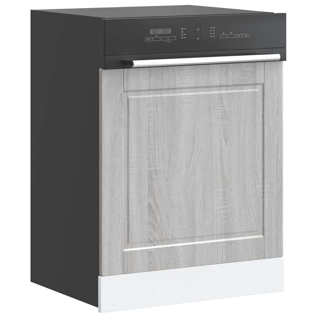 Panneau de lave-vaisselle Porto fini gris Sonoma élégant habillage de cuisine 60cm