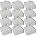 Batiyeer 12 Pcs Golf Towel Bulk for Golf Bags Microfiber Fabric Towel with Clip Waffle Pattern, Fitness, Camping, Hiking, Yoga (Light Grey,16 x 16 Inches)