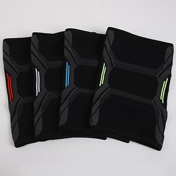 Knitted nylon knee pads warm knee pads comfortable stretch non-slip sports protective gear running cycling knee pads (White,Large)