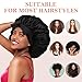 3Pcs Silk Bonnet for Sleeping Women, Extra Large Satin Bonnet for Black Curly Women Braids Hair Jumbo Bonnets(Black)