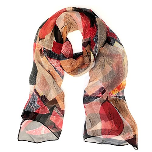 allydrew Beautiful Fashionable Long Chiffon Scarf Hair Wrap Chiffon Head Wrap Lightweight Scarf