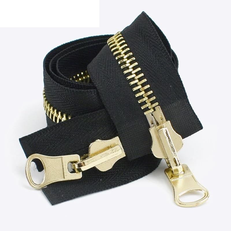 5# 8 70-100 センチメートルオープンエンドロータリーメタルジッパースライダー両面リバーシブルジッパージャケット縫製ジップ修