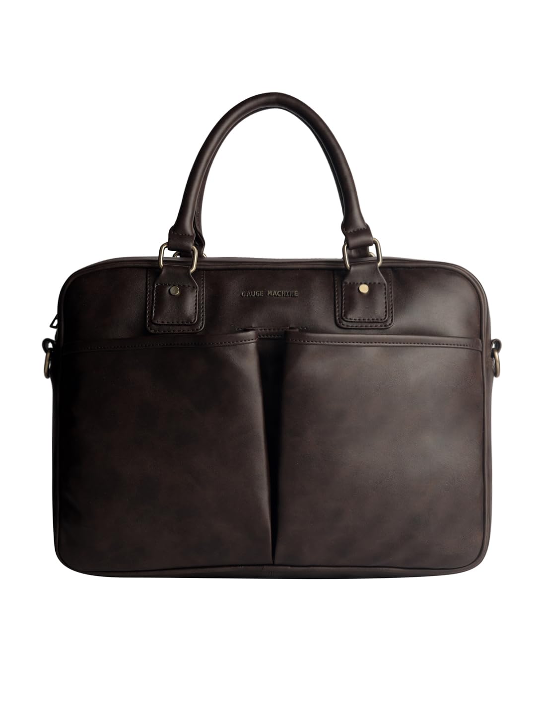 Gauge Machine 16" Brown Laptop Bag with Detachable Strap (GMLPB0523011BRO) (B0CJFP2HFM) Amazon Price History, Amazon Price Tracker