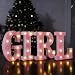 Pink Glitter GIRL Letters for Baby Shower Decorations - Girl Theme LED Light Up Letters, Battery Powered Party Centerpieces for Tables, Wall & Room Decor