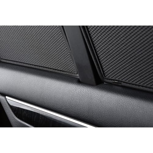CAR SHADES Satz (Hintertüren) kompatibel mit BMW 3er G21 Touring 2019- (4-teilig), Schwarz