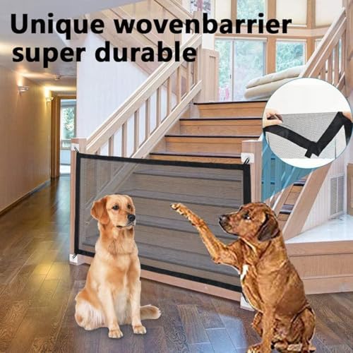 Treppenschutzgitter Ausziehbar – 110 * 72cm Türschutzgitter Ohne Bohren, Vielseitige Sicherheitslösung für Haustiere und Kinder, Robustes Absperrgitter Hund mit Stabiler Montage