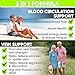 Best Blood Circulation Supplements and Vein Support-Blood Flow, Leg Circulation, Heart Health, and Varicose Veins.with Butcher's Broom, and Diosmin.Helps Reduce Swelling & Discomfort in Legs.90 Caps.