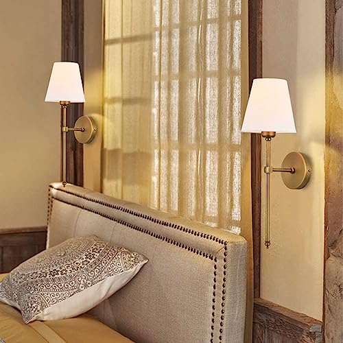 Conjuntos de Arandelas de Parede, Luminárias de Parede Com Fio para Quarto 85-265V 2 Kits para Sala