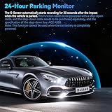 Dashcam Front and Rear 4 Channel: Dash Cam for Car 2K / 1080P 4 x 140° Wide-Angle with 3" IPS Screen, Car Dashcam with Loop Recording IR Night Vision 24H Parking Mode G-Sensor App Control 64GB SD - Image 7