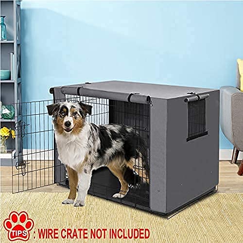 Dog Kennel Cover for 42 Crate Insulated Dog Crate Covers Repels Water
