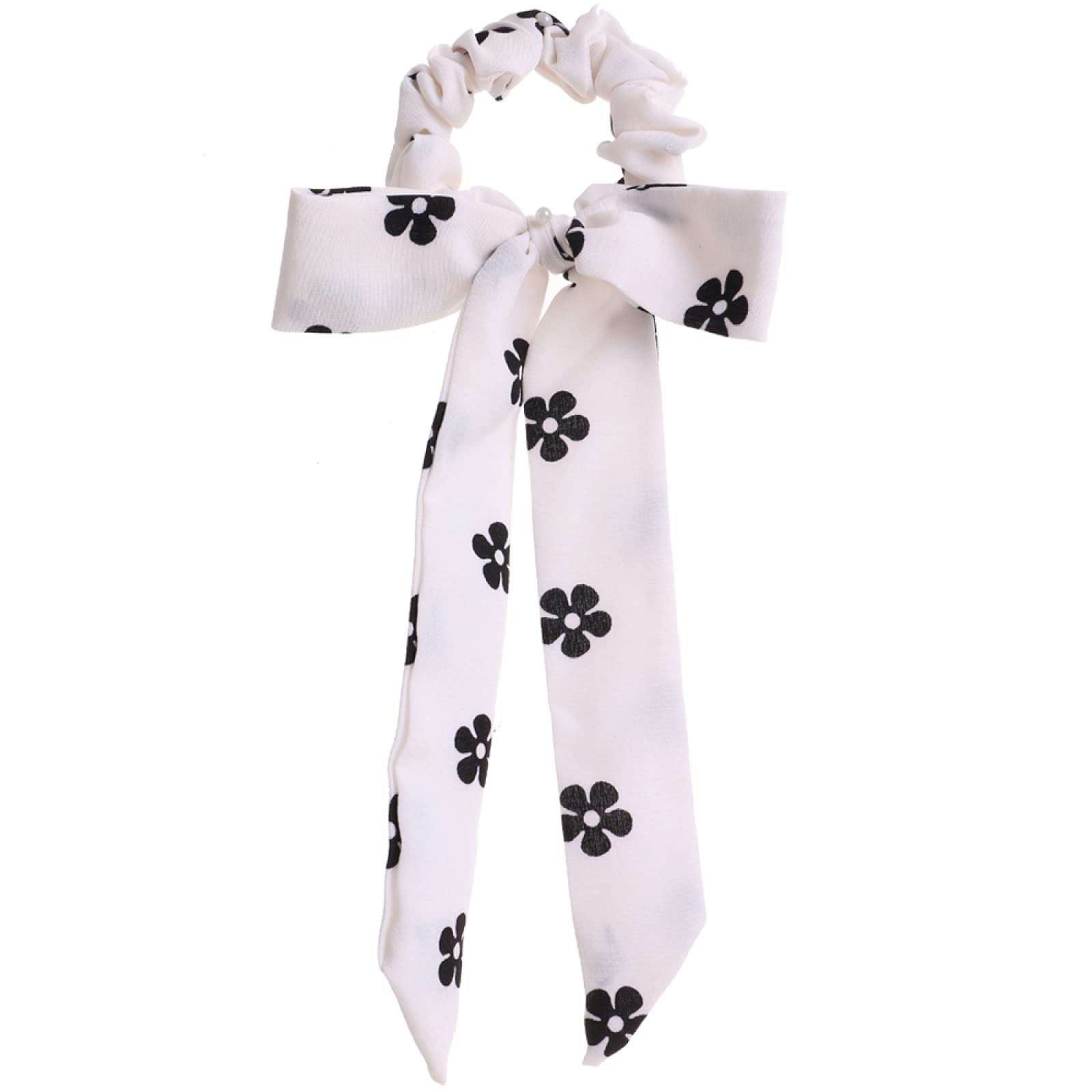 Czeski kwiatowy Print elastyczne gumki do włosów dla kobiet dziewczynki Bowknot Scrunchies z pałąkiem na głowę gumki do włosów kucyk Holder akcesoria do włosów, 01 (1)
