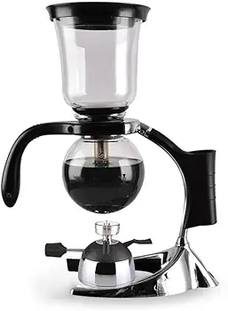 JITEM Cafetera sifón cafetera de estilo japonés de vidrio al vacío, sifón, 3 tazas, sifón de mesa de vidrio, cafetera de 500 ml para café o té