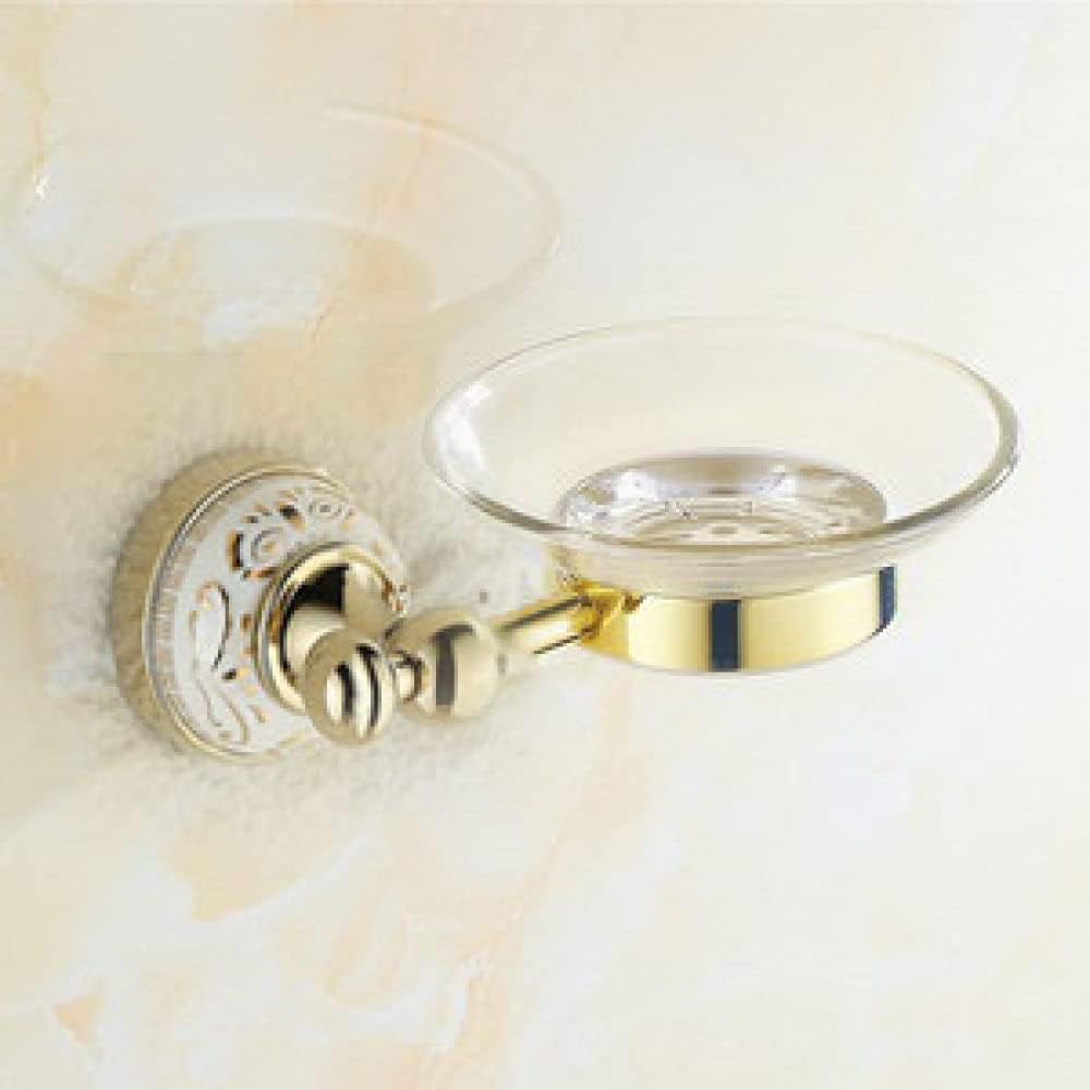 Towel Rails, Towel Rack Wall Mounted Bathroom Accessories Set Ceramic Stainless Bath Hardware Sets Chrome Toilet Brush,Double Towel Bar/Soap Basket/a