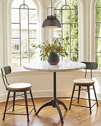 Industrial 1-Light Pendant Light, HWH Dome Barn Hanging Light Fixtures, Adjustable Height for Dining, Kitchen Island, Schoolhouse, Oil-Rubbed Bronze, 5HZG12-H ORB - Image 5