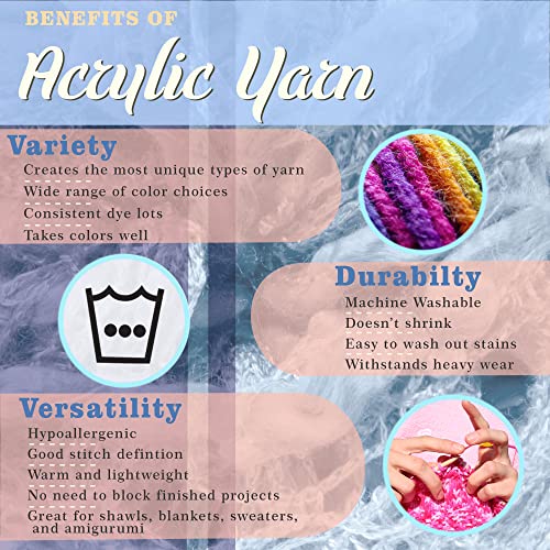 JubileeYarn Amigurumi Select Yarn Bonbons - Baby Weight Acrylic - 10g/Skein - 2 Light Packs/1 Dark Pack - 60 Skeins - Image 4