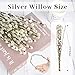 Lanmik 60 Stems 100% Natural 17.5 Inches Real Pussy Willow Flowers Pussy Willow Branches for Vases White Pussywillows for China Spring Festival Easter Wedding Home Party Hotel Fireplace Decor