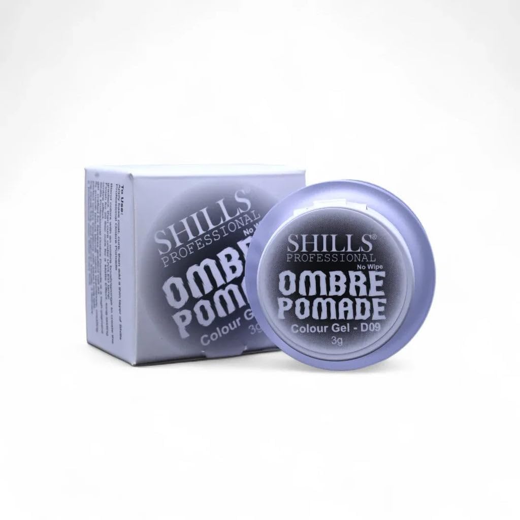 Ombre Pomade Colour Gel, Smoky Grey Nude, No-Wipe, UV/LED Cure, Gradient Nail Art, 8ml (D09)-image-5