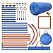 JMMPOO Dog Agility Training Equipment, 60-Piece Dog Obstacle Course Training Starter Kit Pet Outdoor Game with Tunnel, Agility Hurdle, Weave Poles, Jump Ring, Pause Box, Toy Balls and Storage Bag