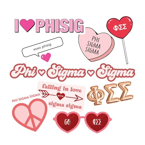 Phi Sigma Sigma - Sticker Sheet - Love Theme