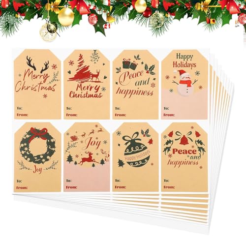 Etiquetas Adhesivas Navideñas - Etiquetas Adhesivas De De Papel Para Envases De Regalo, Cajas, Sobres Y Tarjetas | EtiquetasFestive Para Y Reuniones Familiares