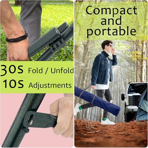 Image of Tranquillo Ultimate Relaxation Portable Hammock Stand with Cotton Canvas Net, Spreader Bar, Quick Fold Unfold in 30 Seconds Steel Frame Hammock 600 lbs Capacity Outdoor, Black