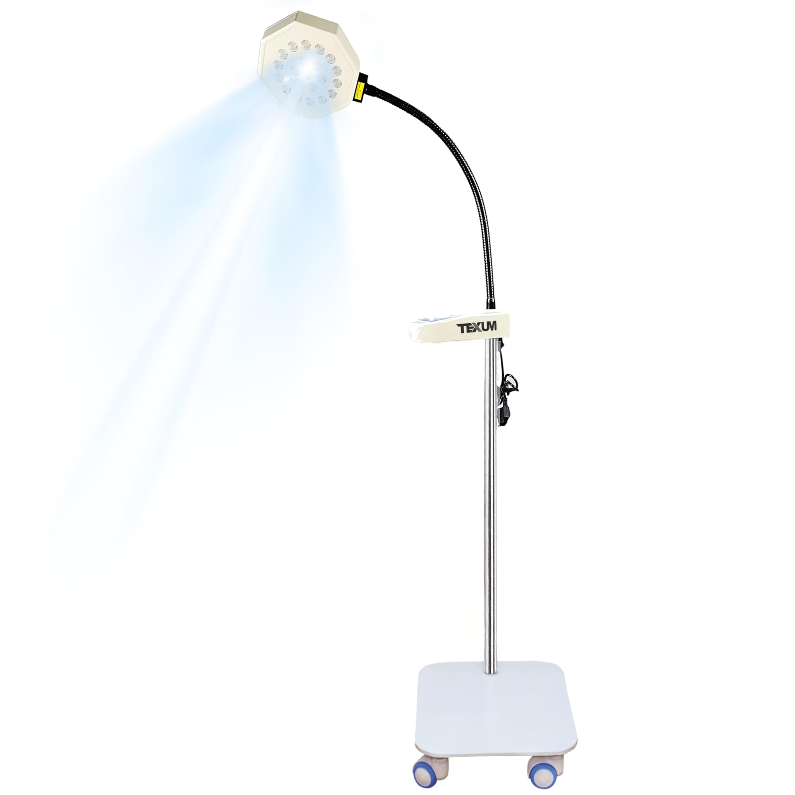 Texum Hexa Shape LED O.T. Light Standing Spot Type Surgical Light 90000 Lux for Precise Inspection and Medical Procedures (21 LED Spotlight) Metal