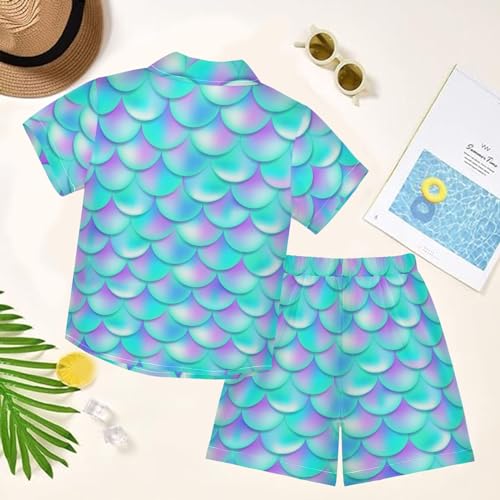 Image of visesunny Boy Floral Short Sleeve Button Down Shirt & Casual Shorts Set Summer Outfits 3-10 Years Clothes