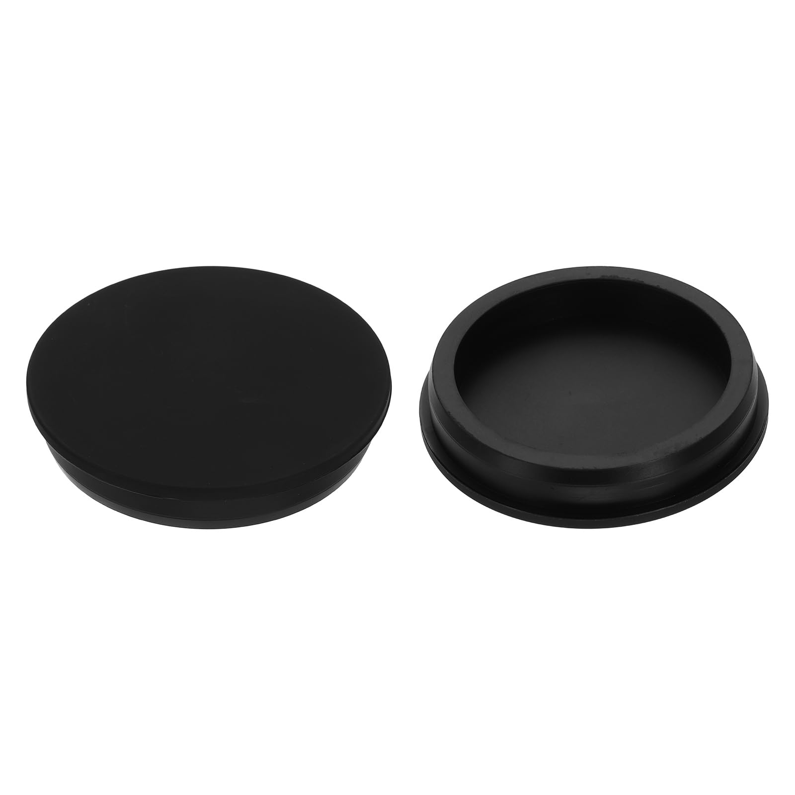 sourcing map 2Pcs Silicone Hole Plug, Waterproof Round Rubber Stoppers T-Shaped Sealing Plugs Pipe End Caps Fit 80mm/3.15" Hole for Coating Plating, Black