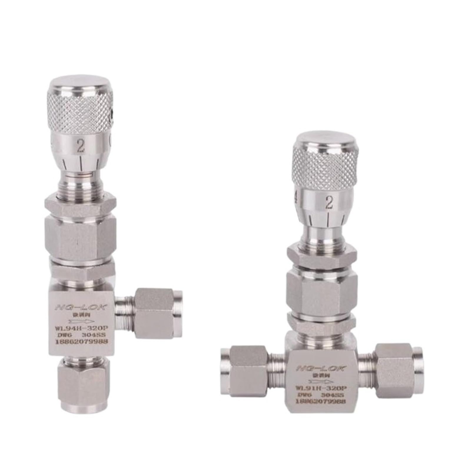 Misurazione microflusso della valvola a spillo SS304 3-12 mm | Controller for valvola di regolazione 1/16"-3/8".(4mm,Straight)