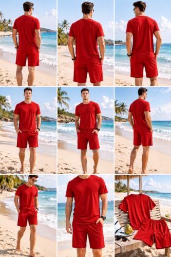 Image of Swimming Costume for Man | Co Ords for Men | Swim Suit for Men - Lightweight Quick Dry Beach & Gym Set Built to Water & Training
