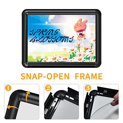 Lisghtjs Pedestal Sign Holder Floor Stand,Sign Stands With Heavy Duty Metal Base Adjustable Poster Stands For Display 8.5 X 11 Poster Standing Signs For Business Restaurant Museum Mall (Black) #TOP7