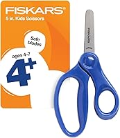 Fiskars 5" Blunt-Tip Scissors for Kids 4+ - Scissors for School or Crafting - Back to School Supplies - Blue