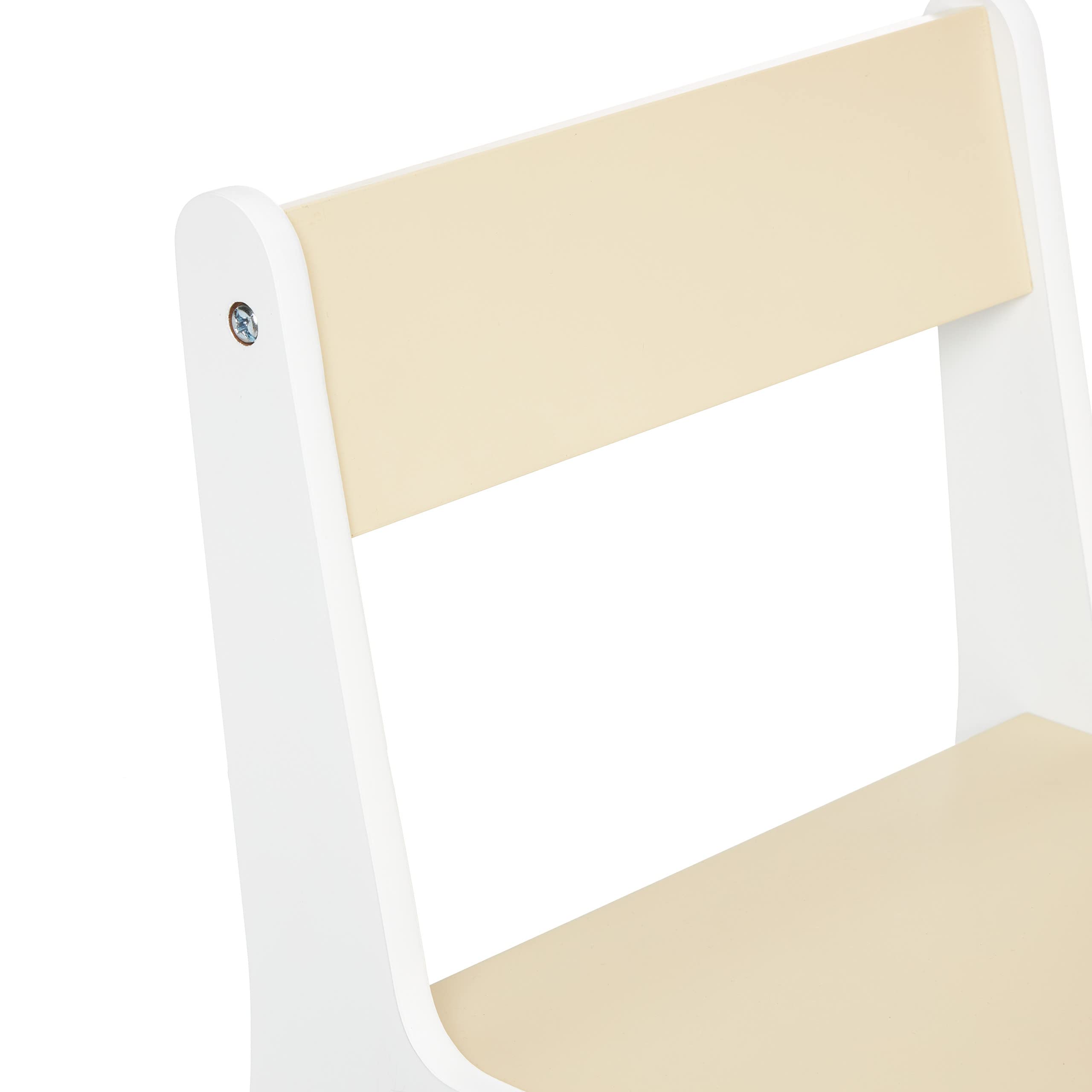 Relaxdays Ensemble de Table et de Chaise pour Enfants, kit pour crèches, Bambins, Couleurs Beige et Blanche