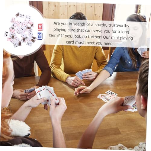 2 Stück Maßstab Mini-pokerkarten aus Robustes Kartenspiel mit Klarem Muster für Puppenhaus Dekoration DIY Basteln Geschenk für Erwachsene – Bild 5