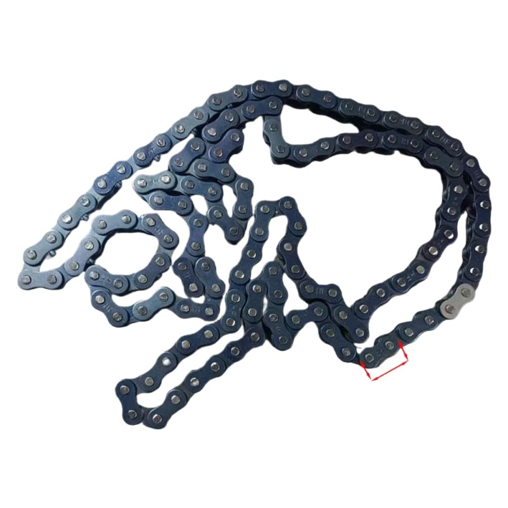 Catena a rulli nera 428 per moto, fuoristrada, bicicletta, go kart, compatibile con trasmissioni standard a passo 428