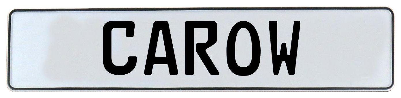 Vintage Parts 609584 Carow White Stamped Aluminum Street Sign Mancave Wall Art