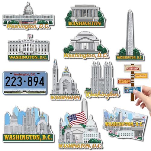 12 imanes decorativos Washington para refrigerador