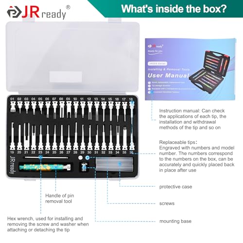 JRready 36PCS Depinning Tool Kit 1 Metal Handle for Electrical Connectors by JRready - Used condition - Image 6