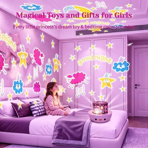 Proyector de luz nocturna para niños con control remoto USB miniatura 4