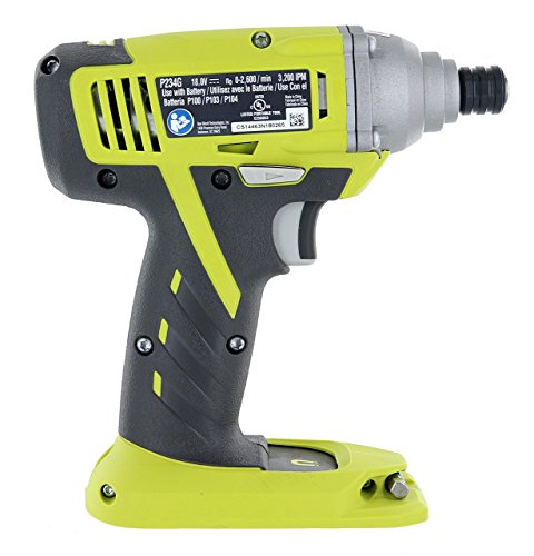Ryobi P234G One+ 18-Volt Lithium Ion Cordless Impact Driver (Battery Not Included / Power Tool Only) (Renewed) #TOP2