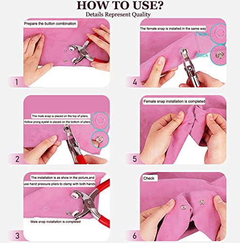 804Pcs Metal Diy Snaps Button For Sewing, Snap Button Kit With Fasteners Pliers Press Tool Set For Barbie Clothing Bag, Sewing Crafting Supplies (10 Colors) #TOP4