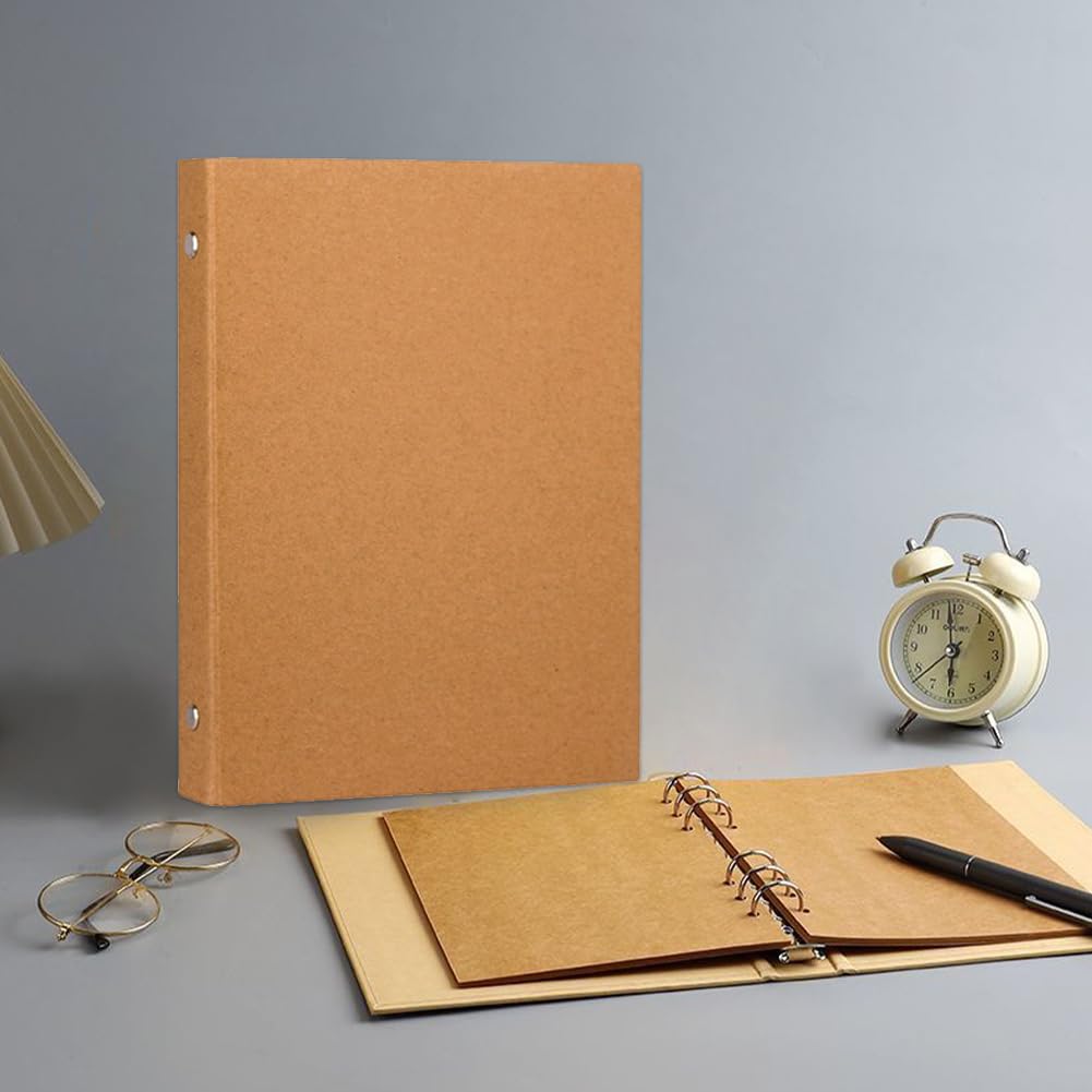 Classeur Budget A5 6 Anneaux - Couverture Kraft Pour Planner Et Cahier (Boîtier Seul)