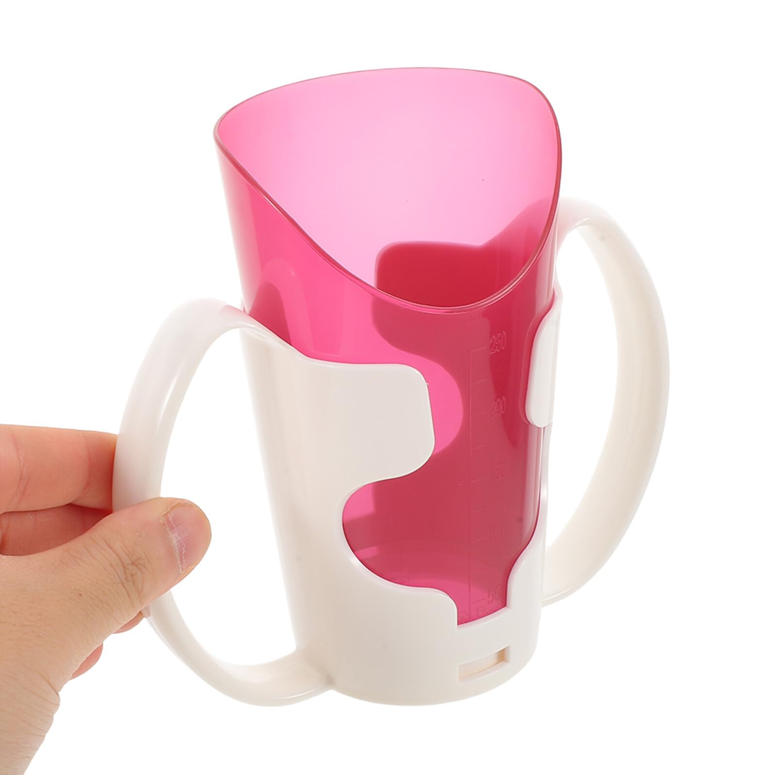 Tazza per Anziani Beccuccio Anti-Rovesciamento 250 Ml Set 2 Pezzi per Assistenza Disfagia e Idratazione Sicura Design Ergonomico per Adulti e Disabili Costretti a Letto