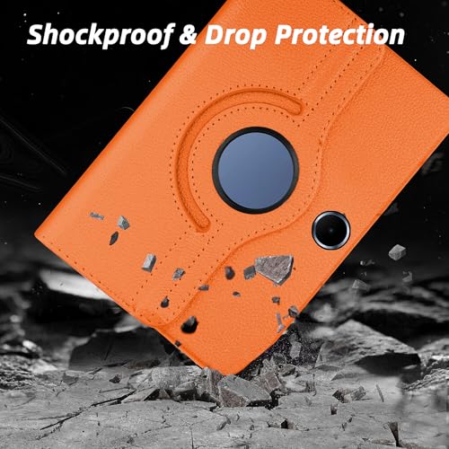 Image of TGK 360 Rotatable Smart Flip Cover for OnePlus Pad Lite 11 inch Tablet Case, Oppo Pad SE 11 inch (Orange)