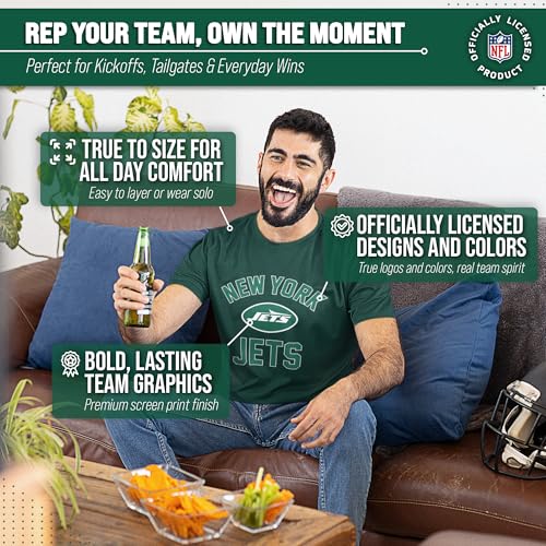 Image of NFL Gameday Cotton Blend T-Shirt for Men and Women - Licensed