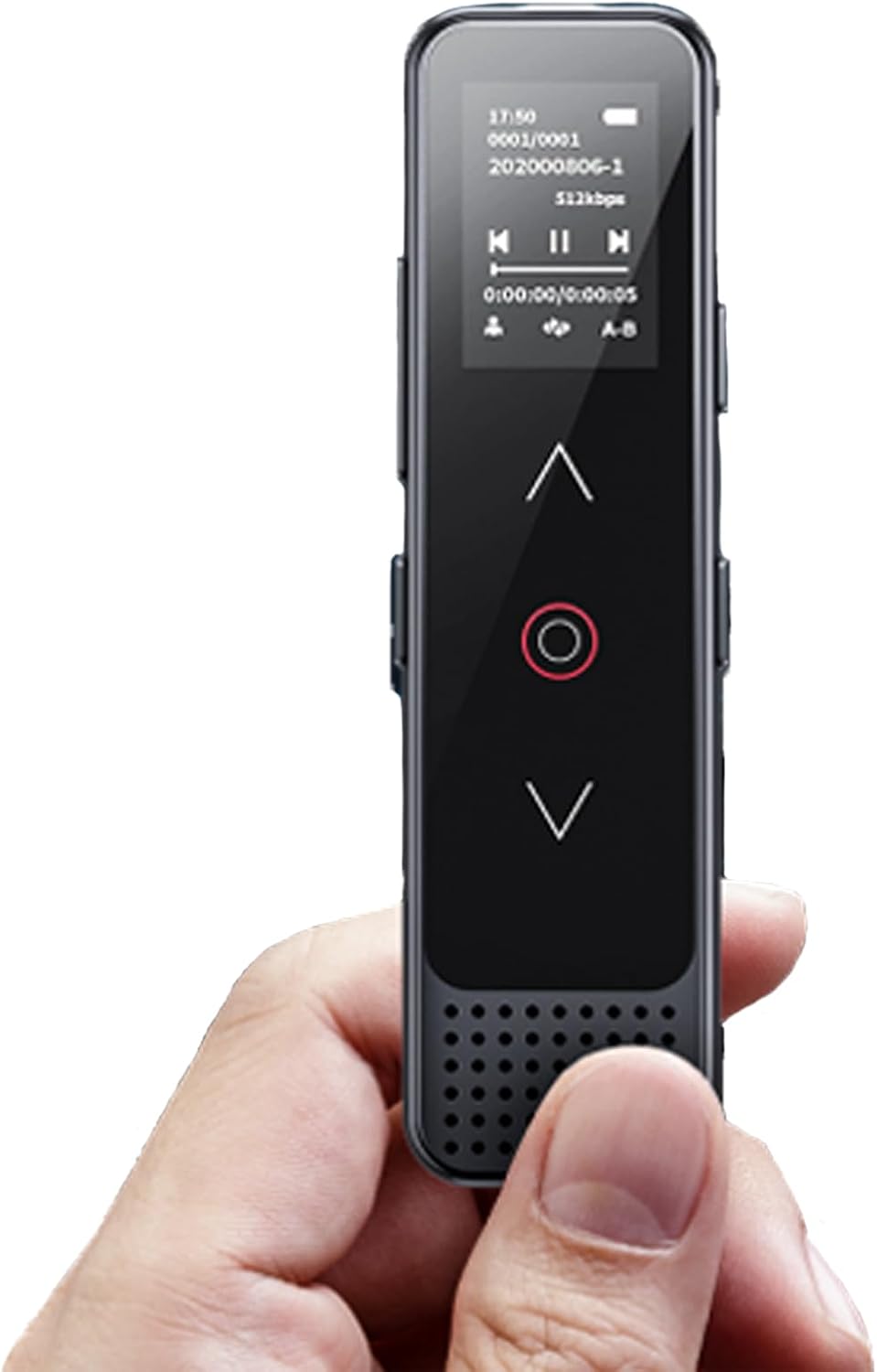 128GB Voice Recorder with Playback, Small Voice Activated Recording Device for Lectures & Meetings, Bluetooth Noise Cancelling Audio Recorder Device, 18hrs Live Monitor with Earphones (Black)