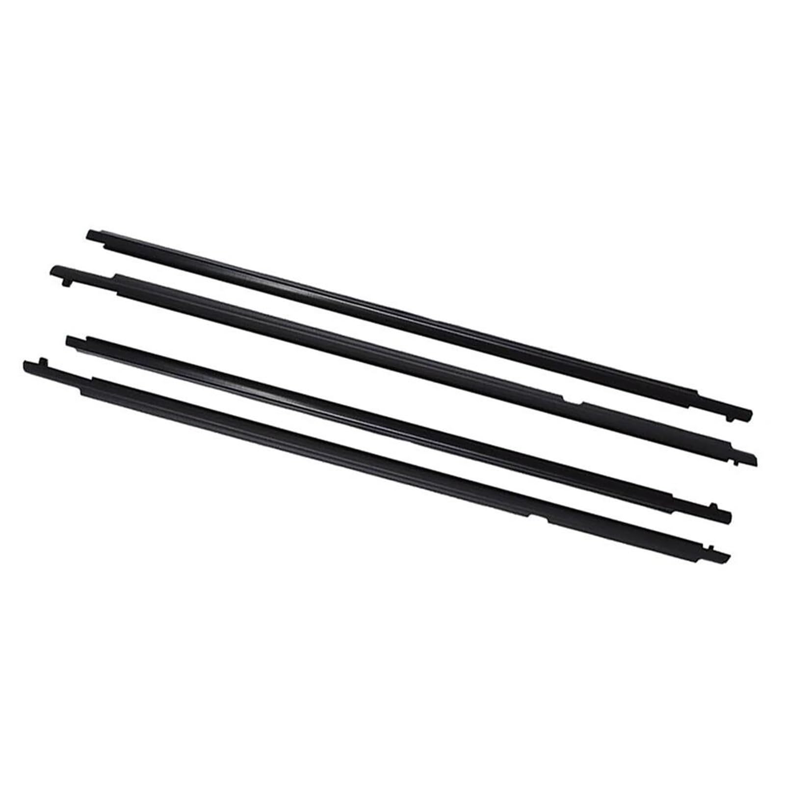 Qibbei One Color 4Pcs Car Window Weatherstrip Outer Glass Waterproof Protection Rubber Strips For Toyota For Highlander 2008-2010