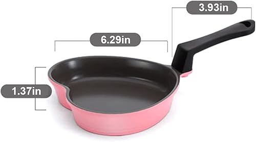 Miniatura 3 de HESNDtg Soup Pot Frying Pan Ceramic Non Stick Pan Pan Poached Egg Breakfast Mini Love Frying Pan Gas