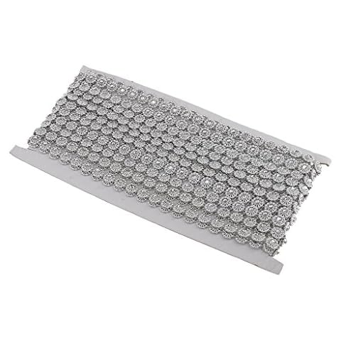 kowaku 10 Yards Sewing Craft DIY Diamante Trim Crystal Rhinestone Close Chain Trim Cover