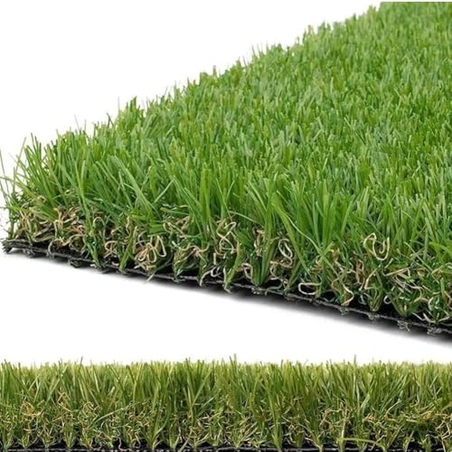 Bakaji Prato Sintetico Manto Erboso Erba Finta Realistica Giardino 4 Sfumature Di Colore Tappeto Sintetico Anti UV Atossico Drenante Ideale Per Piscina Terrazzo Aree Giochi Viali (30mm 2x10mt 20mq)